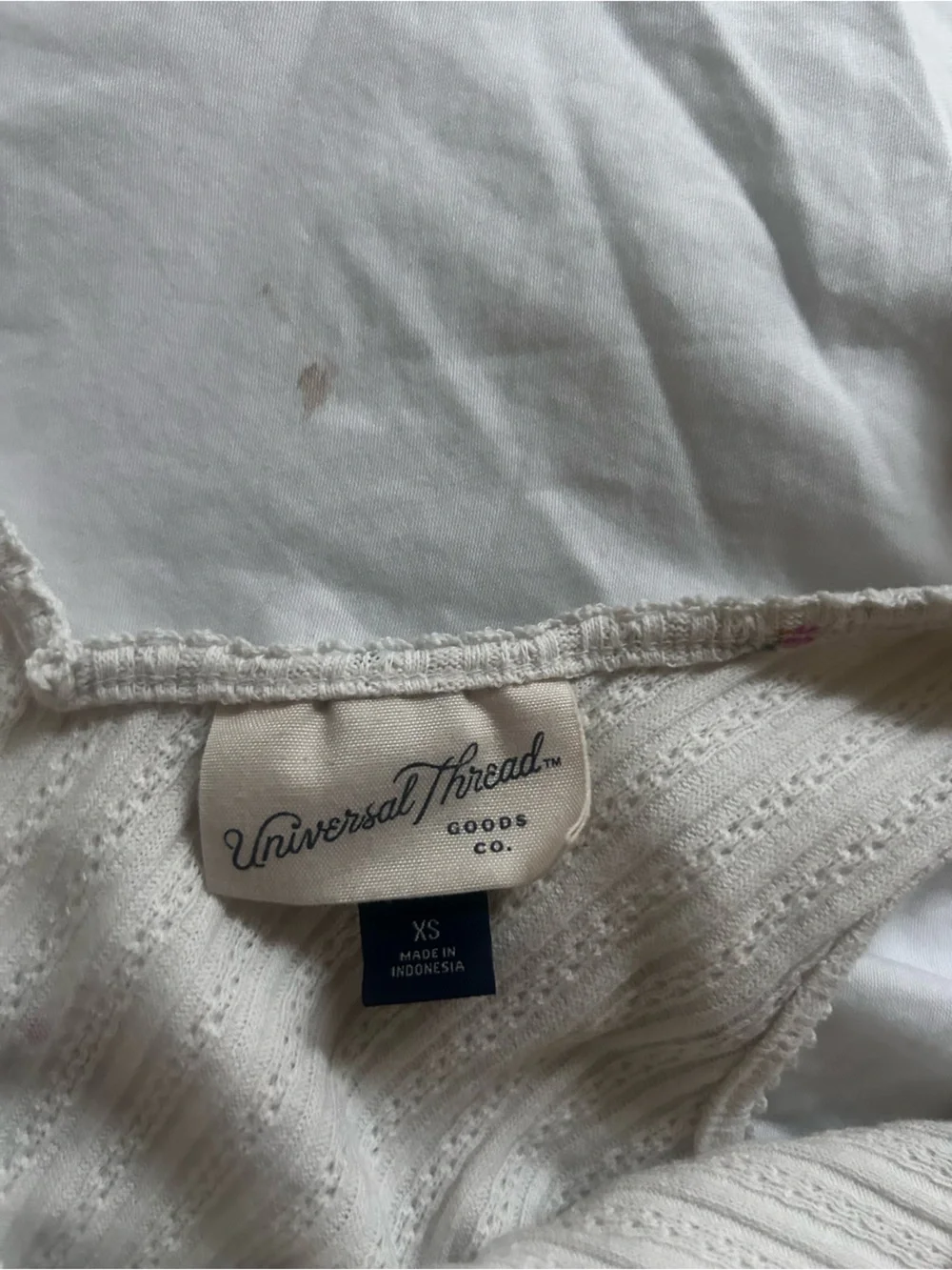 Universal Thread Cream Ribbed Floral Tank Top